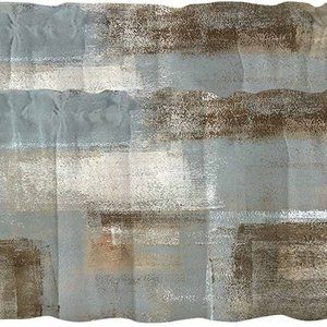 GROOTEY Swag Window Valance Grey Abstract Art Painting Modern Rectangle Acrylic